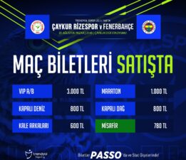 Rize’de oynanacak,Rizespor Fenerbahçe maçının biletleri Satışa Çıktı