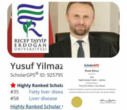 Prof.Dr.Yusuf Yılmaz; Dünya ‘da 42,209 Bilim İnsanı Arasında 35.Sırada