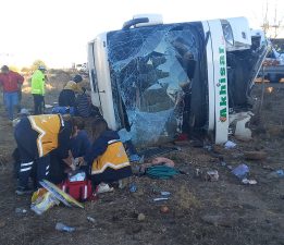 Otobüs Devrildi,4 Kişi Öldü, Çok Sayıda Kişi Yaralandı