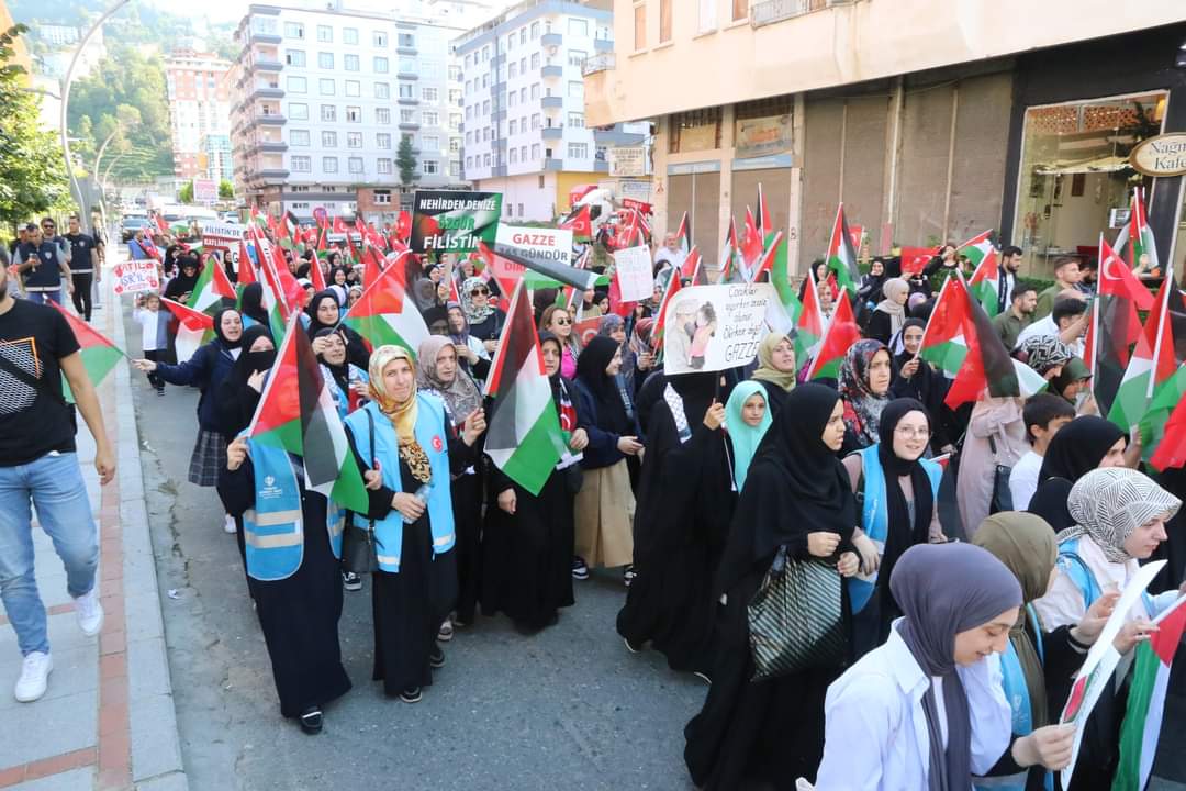 TERÖR ÖRGÜTÜ İSRAİL RİZE’DE BÜYÜK BİR YÜRÜYÜŞ VE BASIN AÇIKLAMASI İLE KINANDI..