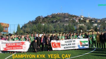 Rize Gençlik Spor il Müdürlüğü, yurtlar arası futbol turnuvasında şampiyon Yeşil Çay Yurt Müdürlüğü